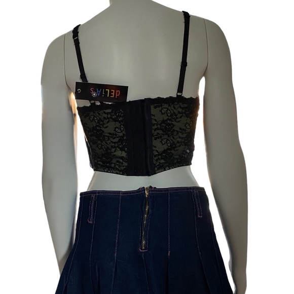Delia’s by DollsKill | NWT’s lace corset cropped tank/ bralette grunge whimsy - Picture 7 of 7